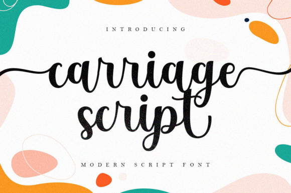 Carriage Script: A Delicate and Stylish Font for Crafters