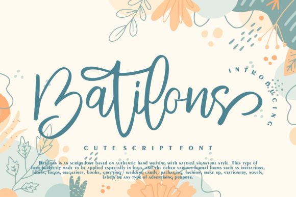 Enhance Your Brand with Batilons Script Font
