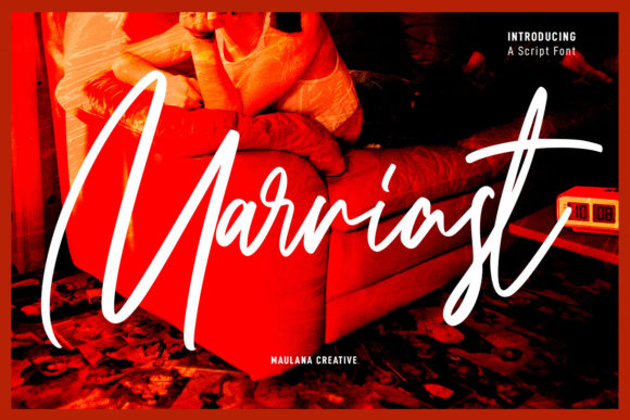 Marriast Script: Elevate Your Campaigns with a Modern, Slanted Typeface