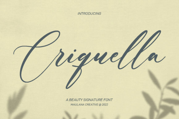 Unleash Creativity with Criquella Script Font